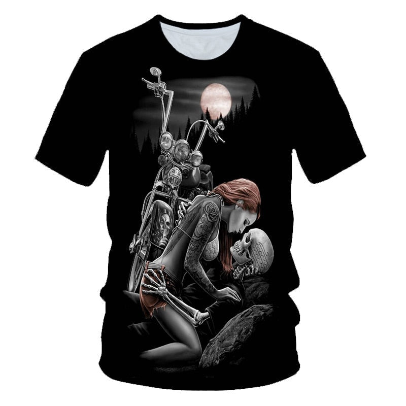 Skull Beauty Rock Cool 3D t shirts