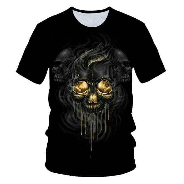 Skull Beauty Rock Cool 3D t shirts