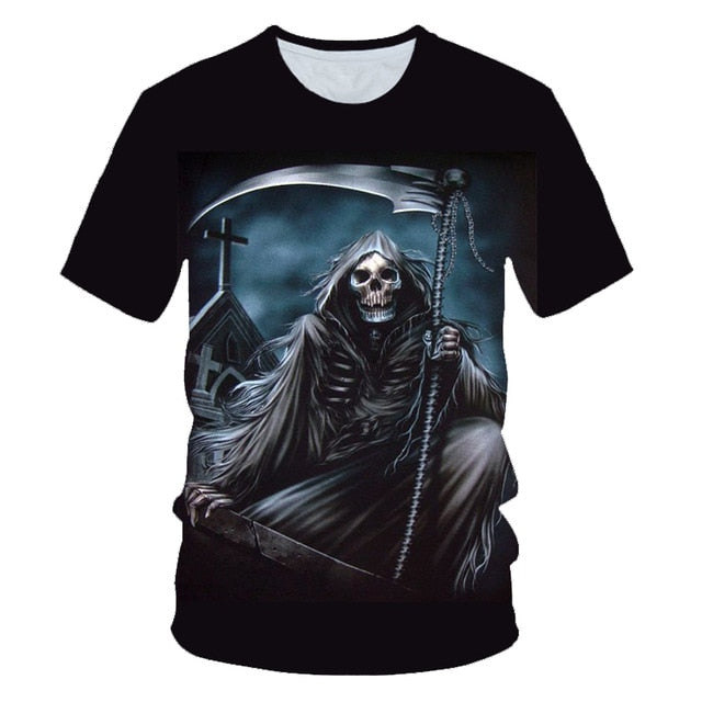 Skull Beauty Rock Cool 3D t shirts