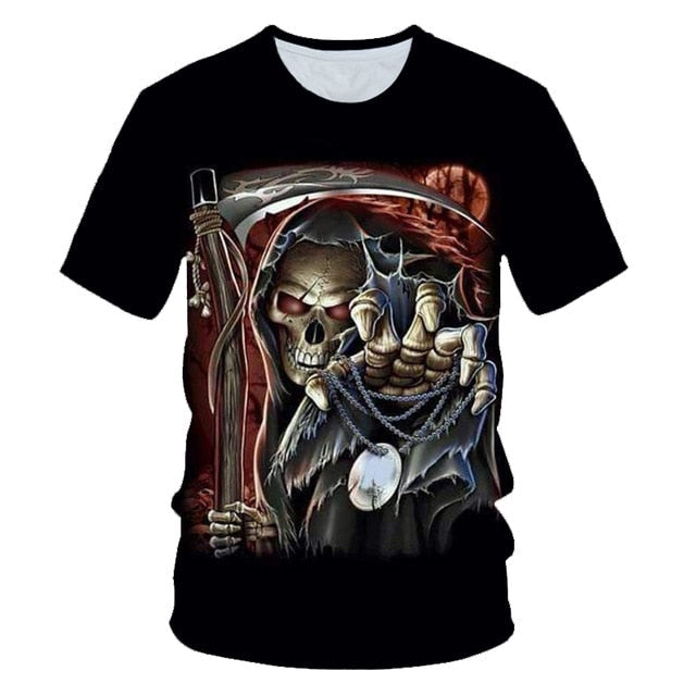 Skull Beauty Rock Cool 3D t shirts