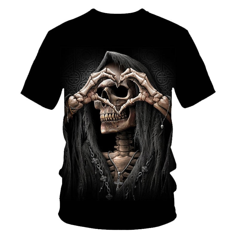 Skull Beauty Rock Cool 3D t shirts