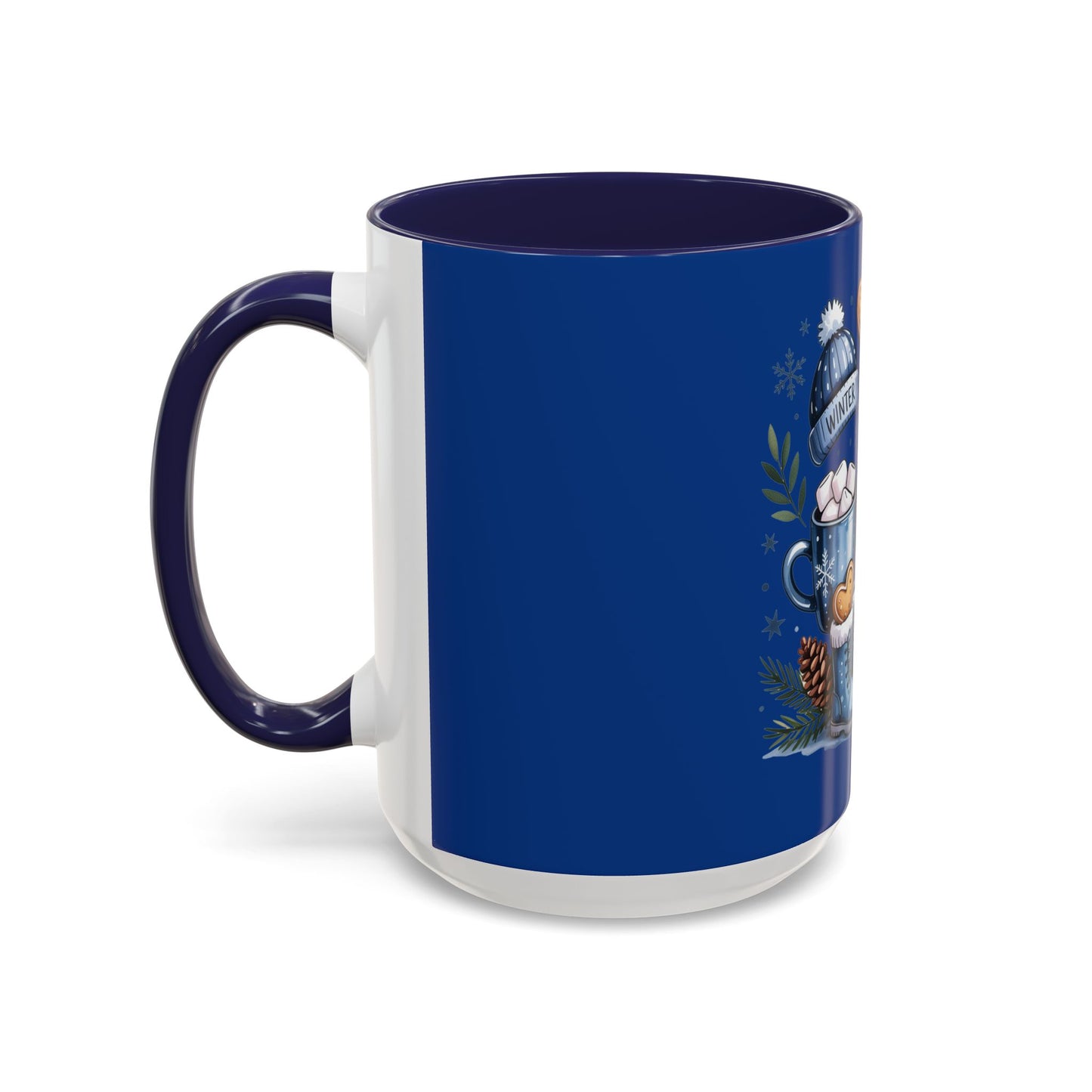 Blue Accent Holiday Mug