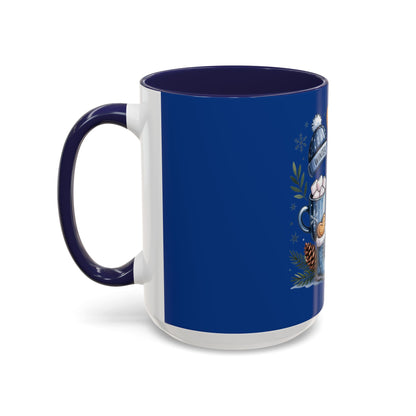 Blue Accent Holiday Mug