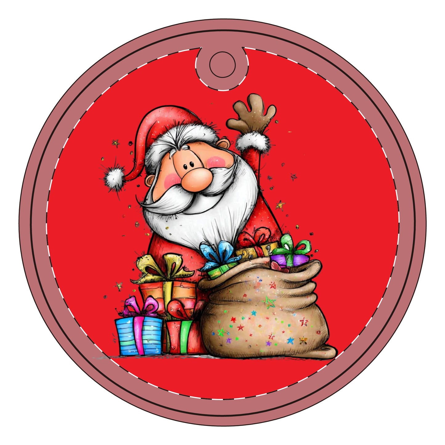 Santa & Snowman Ornament