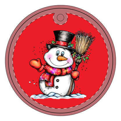 Santa & Snowman Ornament