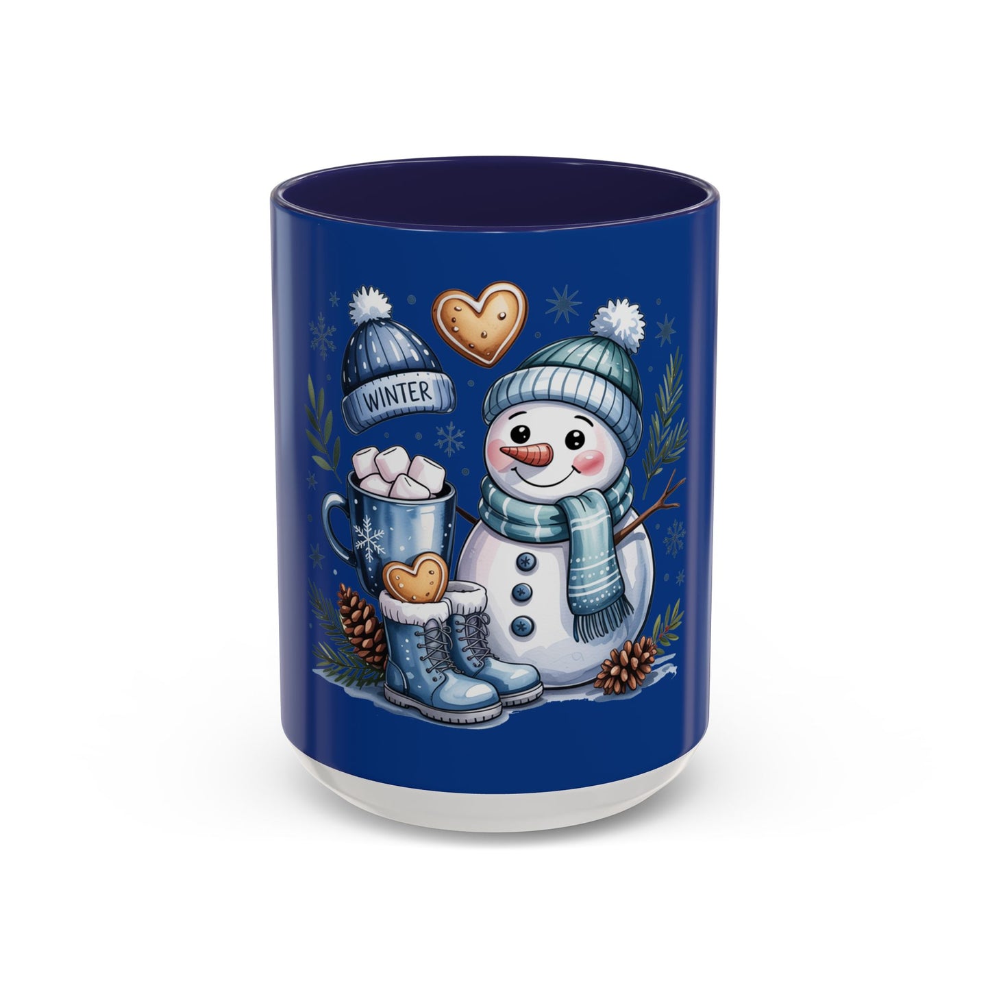 Blue Accent Holiday Mug