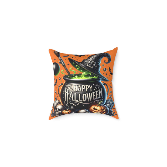 Canvas Pillow - Witch Caldron Design