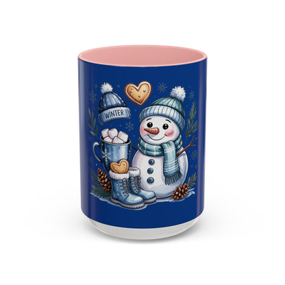 Blue Accent Holiday Mug
