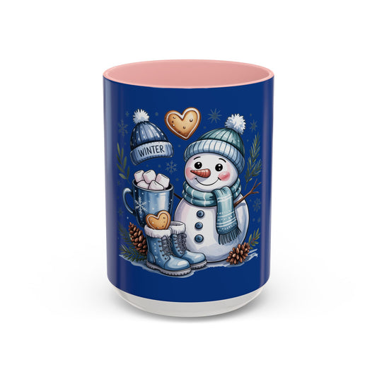 Blue Accent Holiday Mug