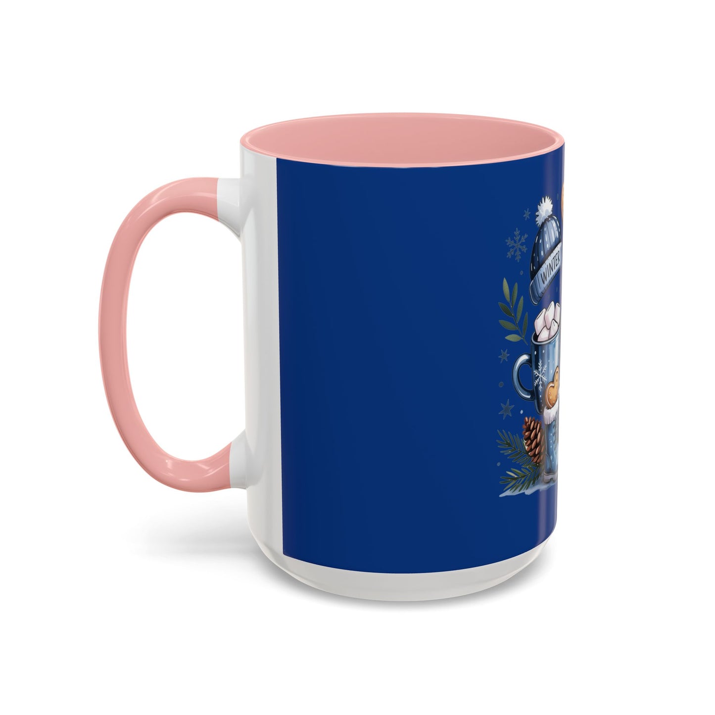 Blue Accent Holiday Mug