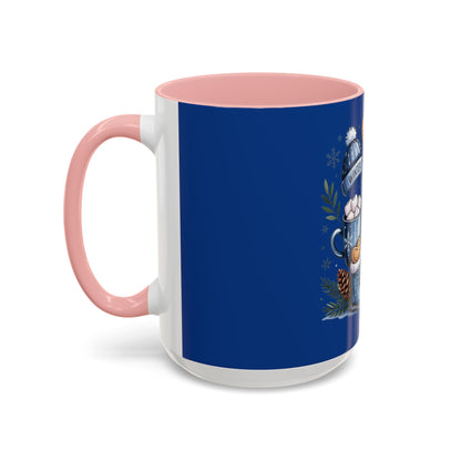 Blue Accent Holiday Mug