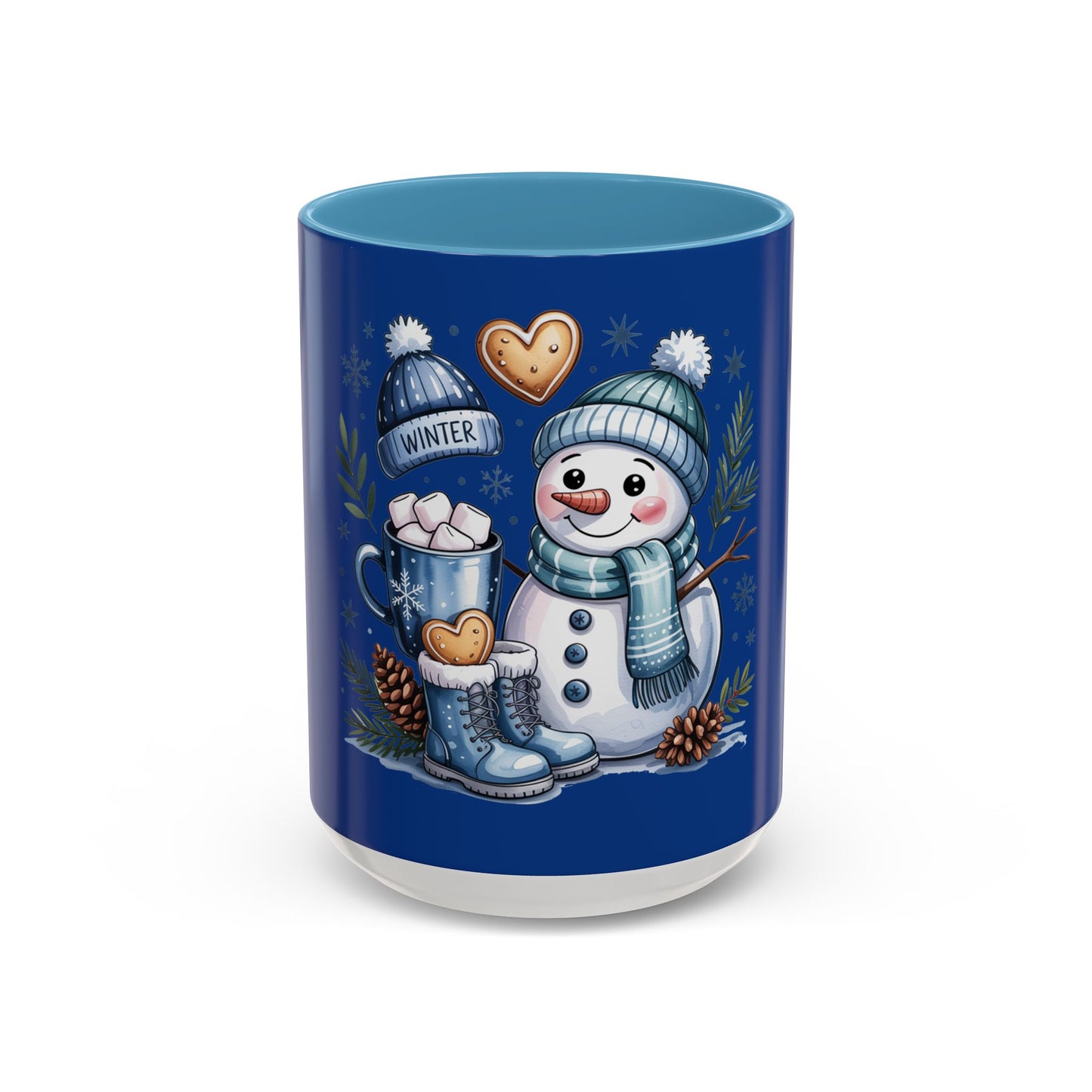 Blue Accent Holiday Mug