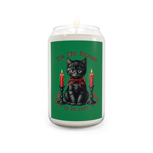 Black Cat Christmas Candle