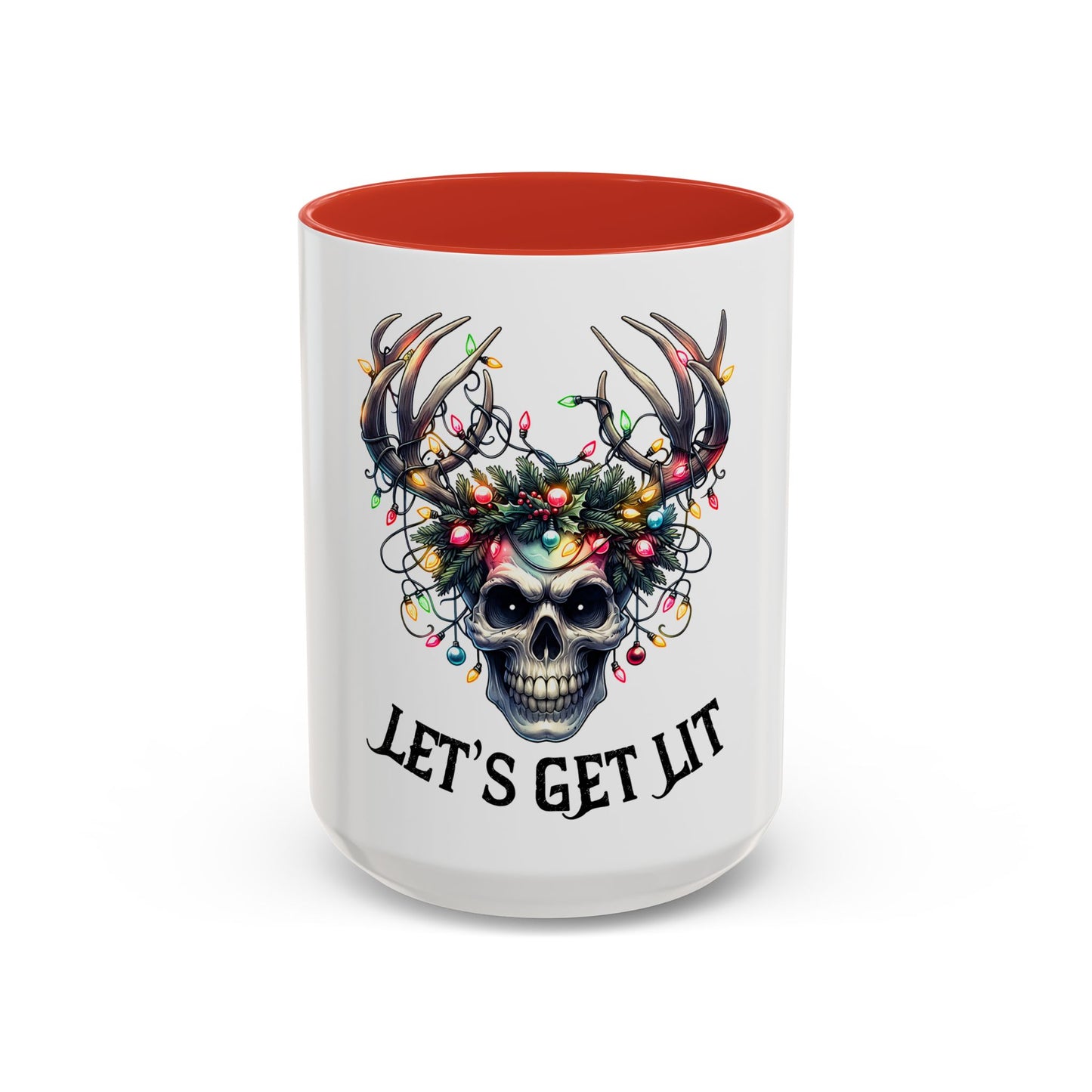 Let’s Get Lit Skull Antler Coffee Mug