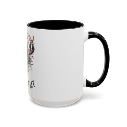 Let’s Get Lit Skull Antler Coffee Mug