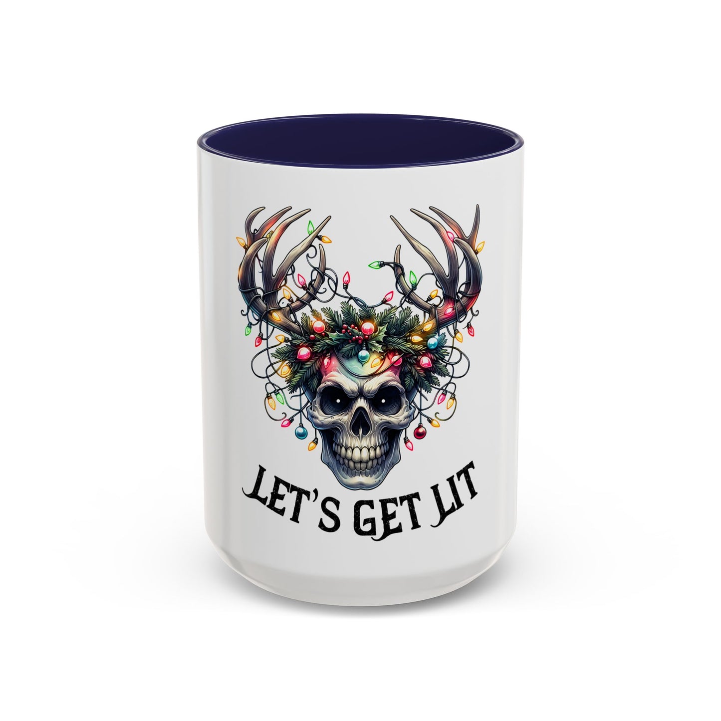 Let’s Get Lit Skull Antler Coffee Mug