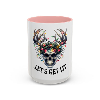 Let’s Get Lit Skull Antler Coffee Mug