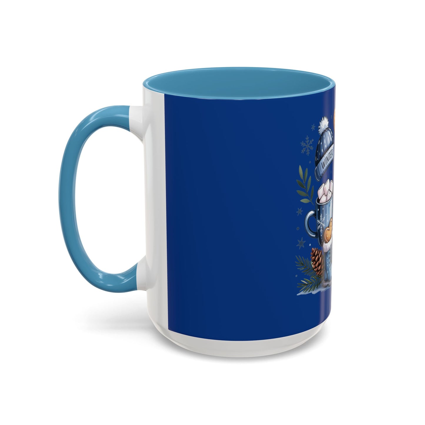 Blue Accent Holiday Mug