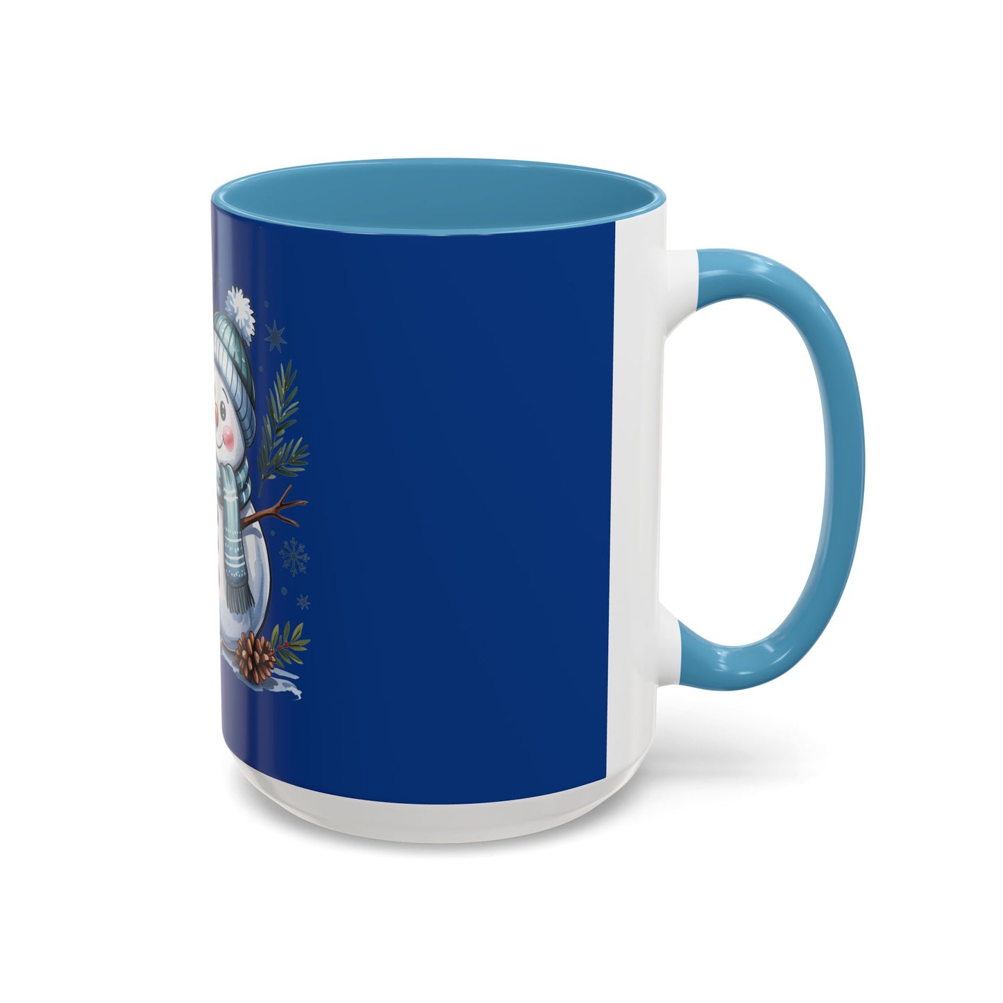 Blue Accent Holiday Mug