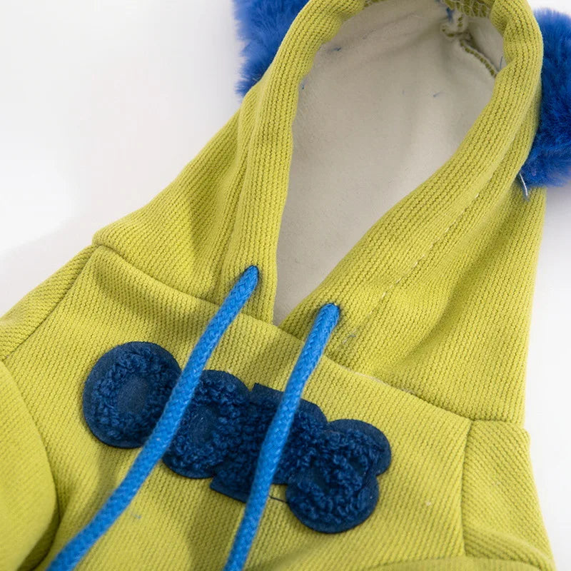 Pet Fleece Hooded Jacket Hooded Fleece Hoodie Casual and Comfortable Warm Dog Clothing Dog Clothes for Small Dogs Puppy Clothes