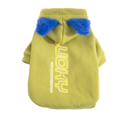 Pet Fleece Hooded Jacket Hooded Fleece Hoodie Casual and Comfortable Warm Dog Clothing Dog Clothes for Small Dogs Puppy Clothes