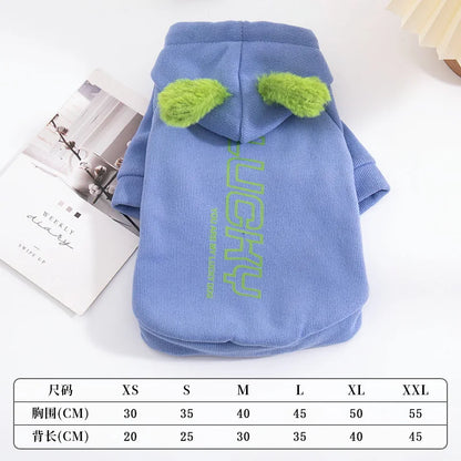 Pet Fleece Hooded Jacket Hooded Fleece Hoodie Casual and Comfortable Warm Dog Clothing Dog Clothes for Small Dogs Puppy Clothes