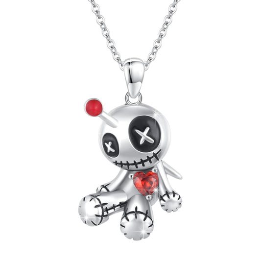 Red Heart Voodoo Doll Necklace