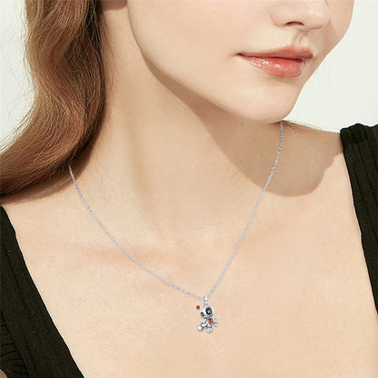 Red Heart Voodoo Doll Necklace