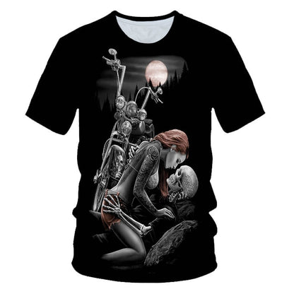 Skull Beauty Rock Cool 3D t shirts