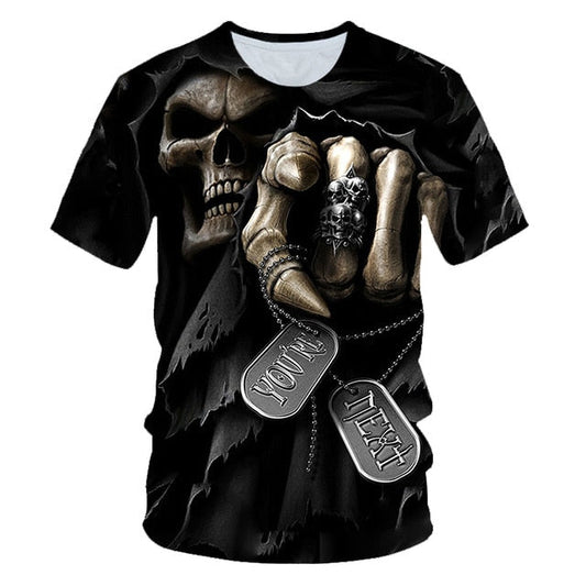 Skull Beauty Rock Cool 3D t shirts