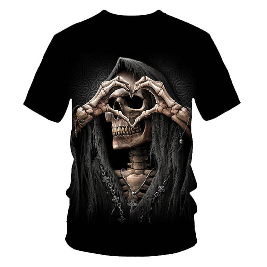 Skull Beauty Rock Cool 3D t shirts